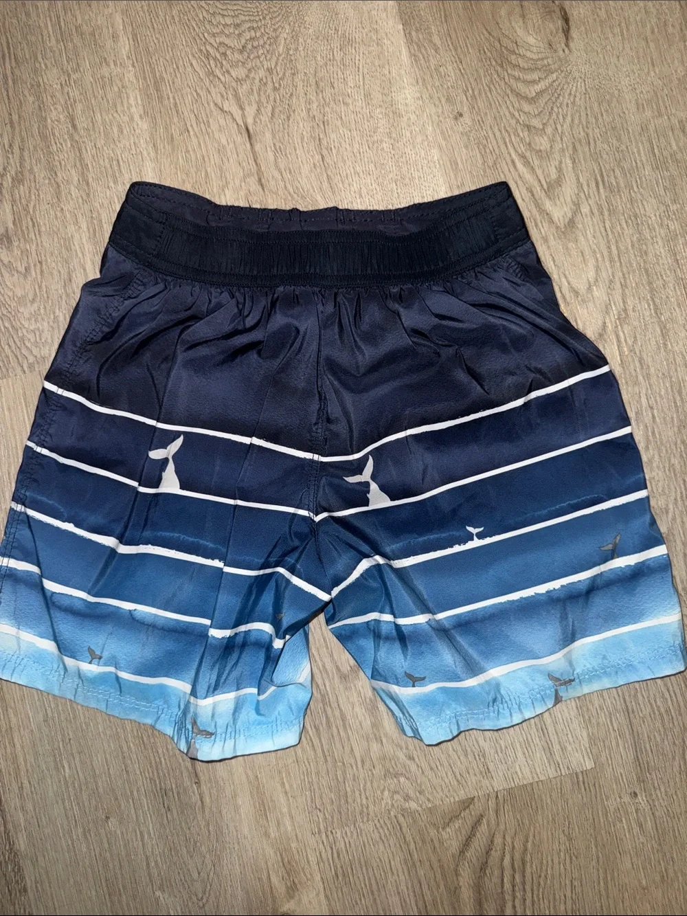 H&M Navy and Light Blue Boys Swim Trunks
